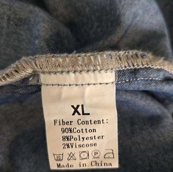 Women’s Blue Denim Button-Front Midi Dress Size XL - Picture 5 of 5